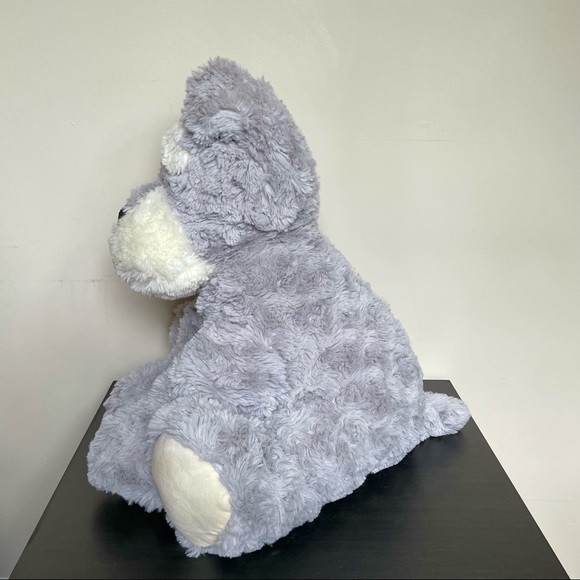 Hugfun 16” Plush Terrier Stuffed Dog Grey & White - Very Fluffy & Clean! - Picture 3 of 5